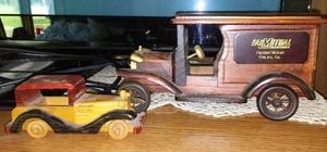 lot 72 image: Wooden Car and Truck Loc LR