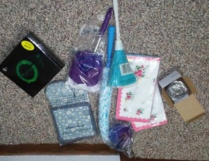 lot 88 image: NEW Kitchen Clean Puffs, Feather Dusters, Linen Napkins  And More.