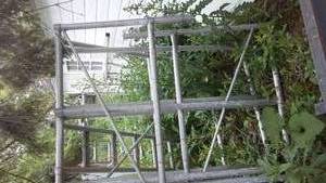 lot 408 image: Scaffolding with Ladder. Aluminum. great condition.