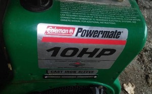 lot 427 image: Coleman Powermate Generator 5000 Watt running.