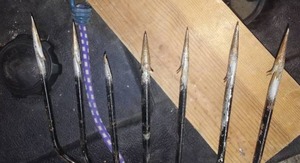 lot 431 image: Ice Fishing Spear. excellent with retrieval rope.