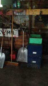 lot 452 image: Gas Cans, Chains, File Cabinet and More.