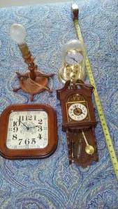lot 96 image: Clock(3), Sailors Wheel Lamp.