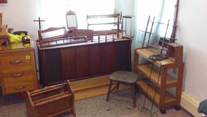 lot 117 image: Wood Storage, Shelving and Organization Lot.