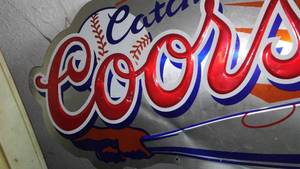 lot 306 image: Coors Light Metal Sign.