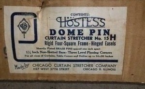 lot 331 image: Vintage Hostess  Curtain Stretcher Quilting Rack.in box
