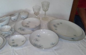 lot 145 image: Vintage China Celeste Pattern 1373 Dinnerware.