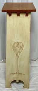 lot 47 image: Wood Storage Display Unit With Carvings on Sides