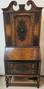 lot 3 image: Colonial Revival Secretary Desk