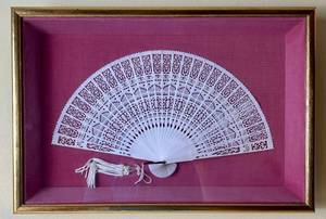 lot 71 image: Vintage 1952 Framed Folding 12 Hand Fan