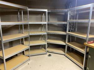 lot 128 image: 5 Shelf Adjustable Storage Shelves - 4 Units
