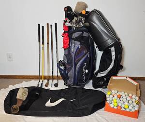 lot 130 image: Golf Clubs and Accessories includes 6 Ping G15 Clubs, #5, #6, #7, #8, #9 and Wedge