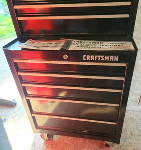 lot 3 image: CRAFTSMAN 3 piece stacking Rolling Tool Chest