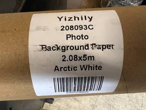 lot 17 image: Yizhily Artic White Photo Background Paper - 5m