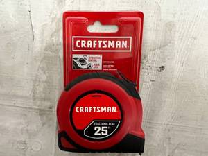 lot 75 image: Craftsman Fractional Read 25ft Tape Measure