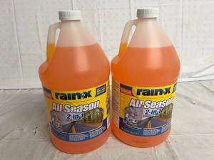 lot 100 image: 2 Gallon Jugs of Rain-X All Season Windshield Washer Fluid