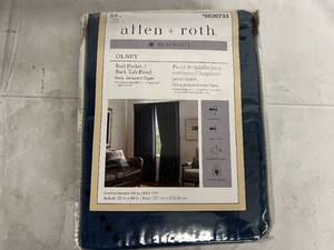 lot 121 image: 84in Allen and Roth Blackout Curtains - Navy
