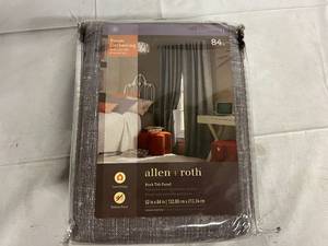 lot 128 image: 84in Allen and Roth Blackout Curtains - Glennston