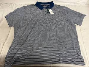 lot 132 image: Cutter & Buck Striped Polo Shirt - Size 3XB