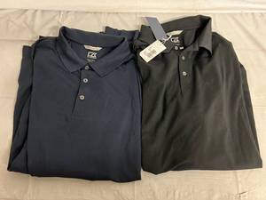 lot 137 image: 2 Cutter & Buck Long Sleeve Polo Shirts - Sizes 2XLT