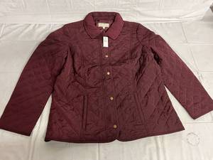 lot 155 image: Talbots Maroon Quilted Jacket - Large
