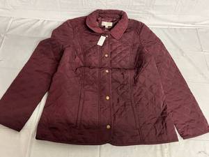 lot 156 image: Talbots Maroon Quilted Jacket - Medium