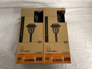 lot 169 image: 2 x 4ct Packs of Portfolio Solar Path Lights
