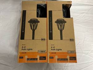 lot 175 image: 2 x 4ct Packs of Portfolio Solar Path Lights