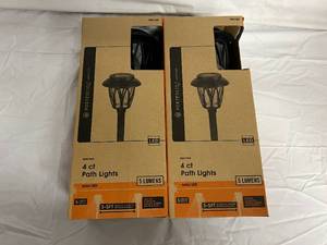 lot 176 image: 2 x 4ct Packs of Portfolio Solar Path Lights