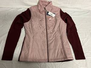 lot 181 image: Ladies LS Stripe Cora Quilted Sweater Jacket - Medium