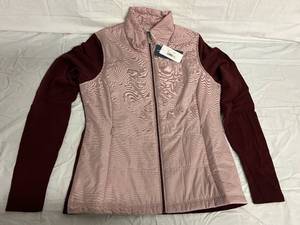 lot 182 image: Ladies LS Stripe Cora Quilted Sweater Jacket - Medium