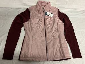 lot 183 image: Ladies LS Stripe Cora Quilted Sweater Jacket - Medium