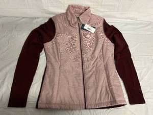 lot 184 image: Ladies LS Stripe Cora Quilted Sweater Jacket - Medium