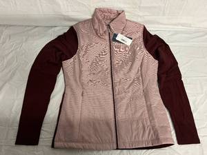 lot 185 image: Ladies LS Stripe Cora Quilted Sweater Jacket - Medium
