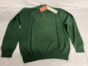 lot 165 image: Cutter and Buck Green Quarter Zip Sweater - Medium