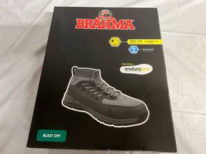 lot 144 image: Brahma Steel Toe Work Boots - 10.5 - Grey