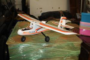 lot 96 image: Hobbyzone Aero Scout Remote Control Stryofoam Airplane