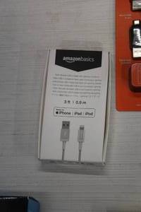 lot 51 image: Amazon Basics 3 iPhoneiPadiPod Charge Cord