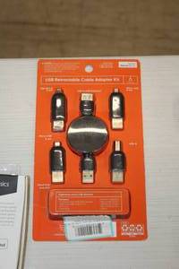 lot 52 image: Walmart USB Retractable Cable Adapter Kit 6-piece