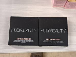 lot 156 image: Lot of (2) Huda Beauty Easy Bake and Snatch 0.29-oz Banana Bread Loose Setting Powder