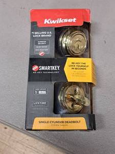 lot 278 image: Kwikset Smartkey Single Cylinder Deadbolt (New )