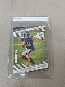 lot 291 image: Prestige 2021 #18 Justin Jefferson Minnesota Vikings Collectors Card with Protective Sleeve