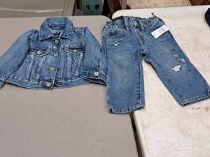 lot 304 image: Lot of (n2) Baby Clothes 12-18 Months -Denim Pants and Jacket