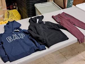 lot 338 image: Gap Size Small Boys Clothing - (1) Full-Zip Hoodie, (1) Pullover Hoodie and (1) Sweat Pant