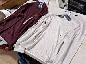 lot 405 image: Polo Size Large Long Sleeves - 3-button, 14-zip