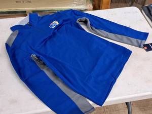lot 414 image: Size Large KU Kansas University Jayhawks logo 14 Zip Sweater