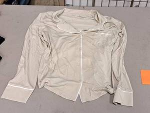 lot 358A image: GapBody Truesleep Size Medium Womens Button-Up Sleep Shirt
