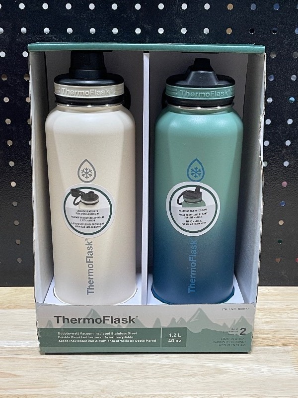 lot 31 image: Thermoflask Insolated Stainless Steel Water Bottles