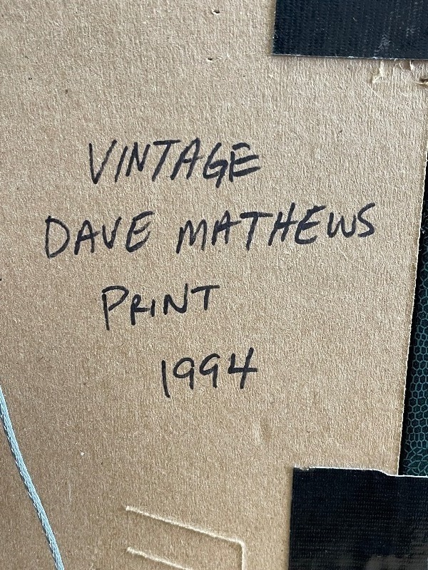 lot 86 image: Dave Matthews Print 1994