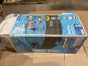 lot 19 image: Bestway Power Steel Round Above Ground Pool Set